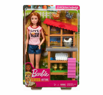 Barbie, cariere - set mobilier cu papusa la ferma