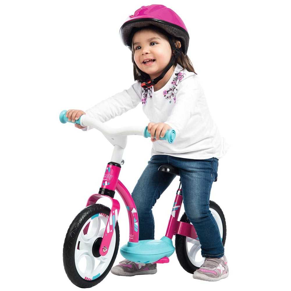 Bicicleta fara pedale Smoby Comfort pink 10 inch
