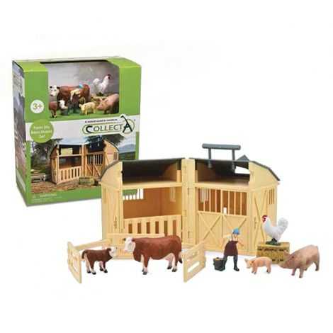 Set de Joaca Hambar cu figurine fermier si animale - Collecta