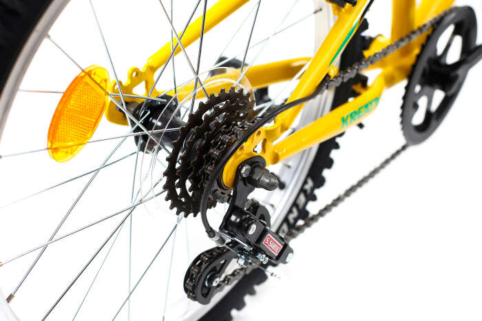 Bicicleta copii Kreativ 2013 galben verde 20 inch