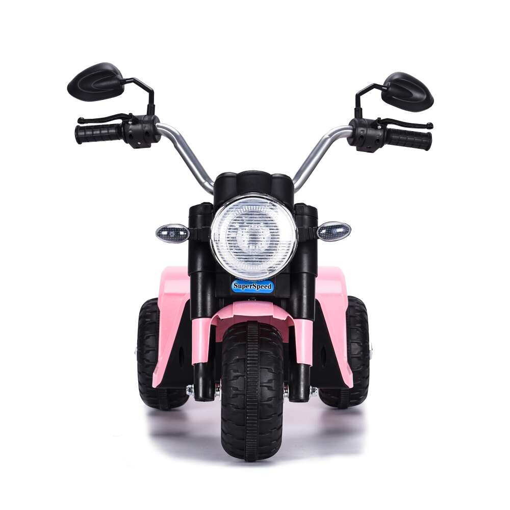 Motocicleta electrica cu scaun din piele Nichiduta Mini 6 volti Pink