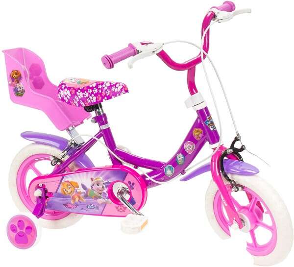 Bicicleta pentru copii Saica 2200S Paw Patrol Girl cu roti ajutatoare 12 inch