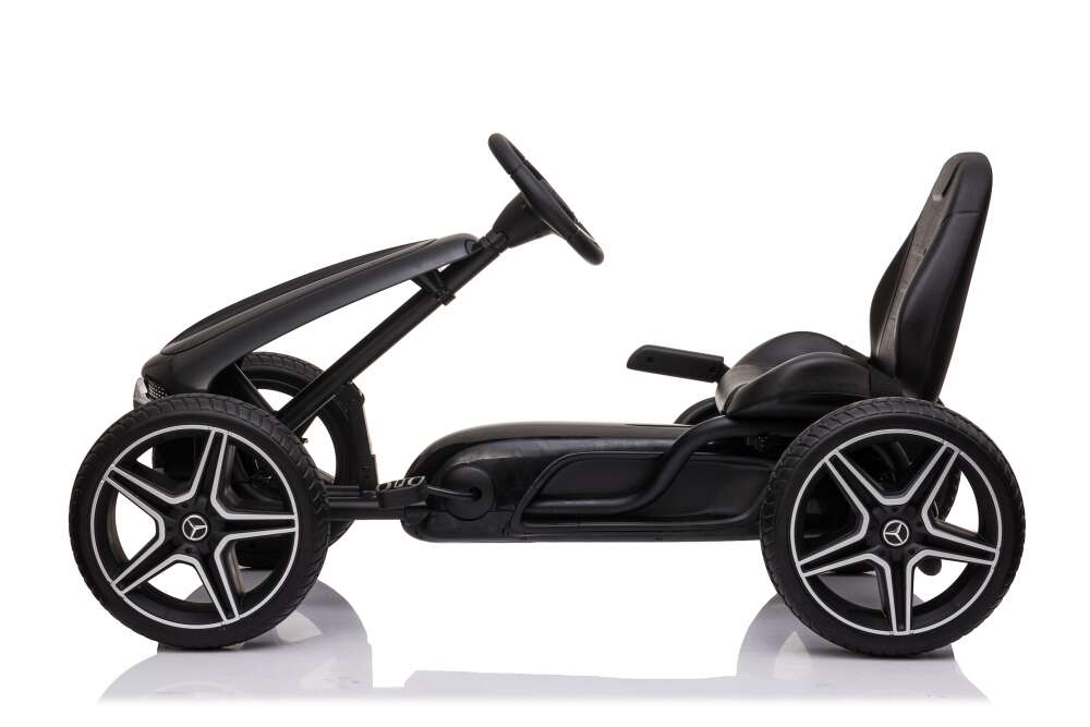 Kart cu pedale si roti din cauciuc EVA Mercedes-Benz Black