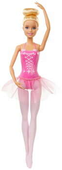 Papusa Barbie balarina blonda cu costum roz