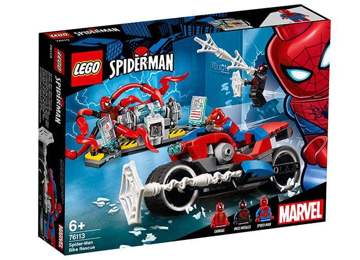 Salvarea cu motocicleta a lui spider-man lego marvel super heroes