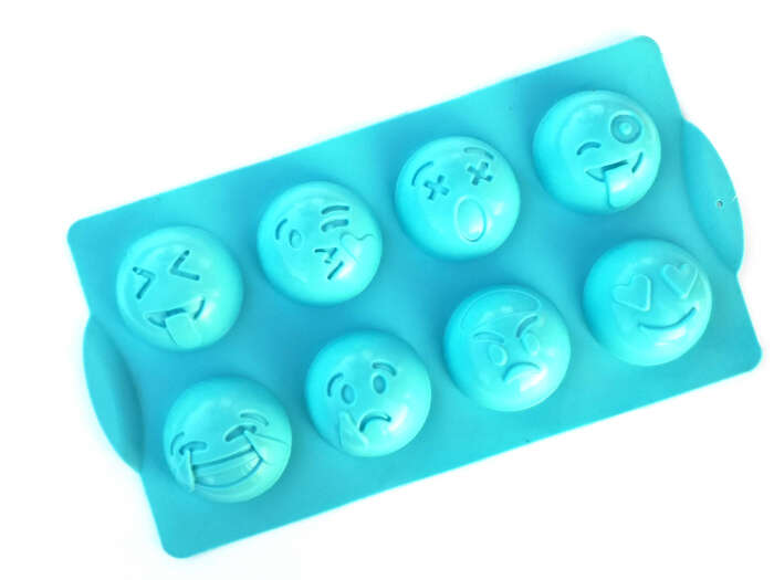 Forme de copt din silicon pentru briose, budinci si prajituri emotii , Mys Silicone, 30 cm, 17 cm, 4 cm, Albastru