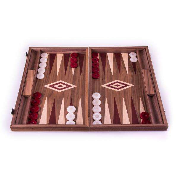 Set joc table backgammon - Inlaid Nuc - 48 x 60 cm