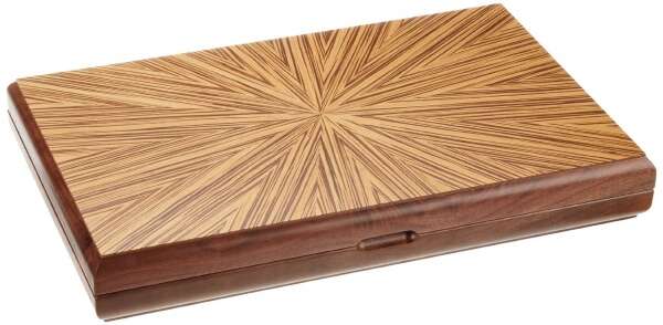 Set joc table backgammon - lemn de arbore de cauciuc Mykonos - 49x60 cm