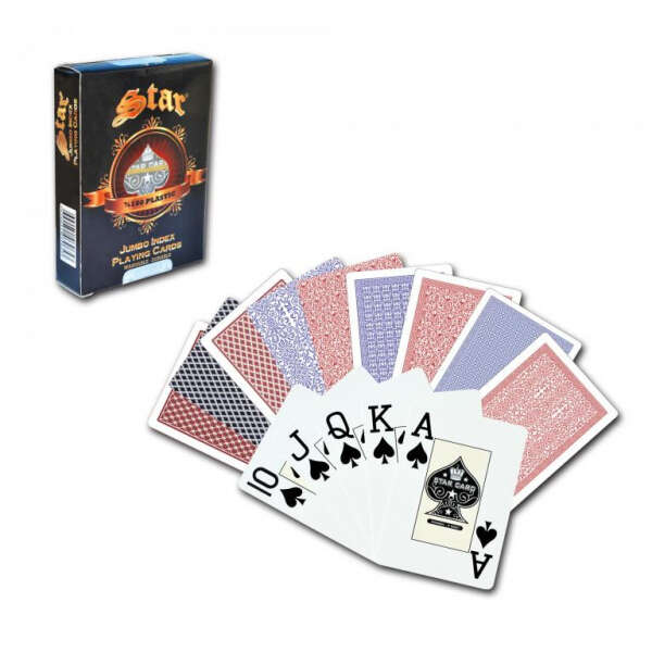 Carti de joc 100 % plastic Star Poker Jumbo Index Casino