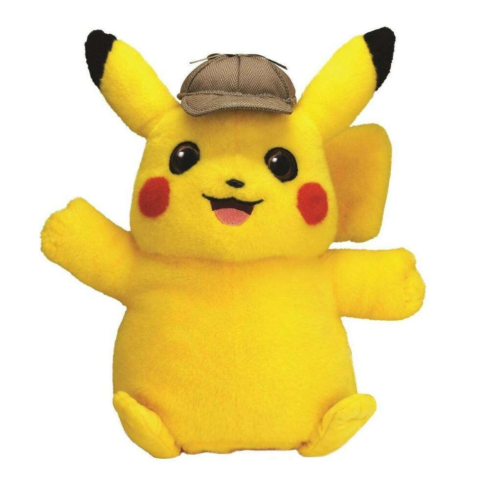 Figurina de Plus Vorbitoare Pokemon Detective Pikachu - Pikachu 35 cm
