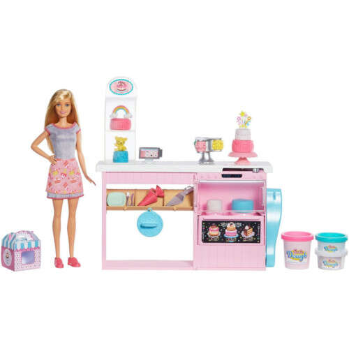 Set de Joaca Barbie by Mattel Papusa si Atelier de Cofetarie GFP59