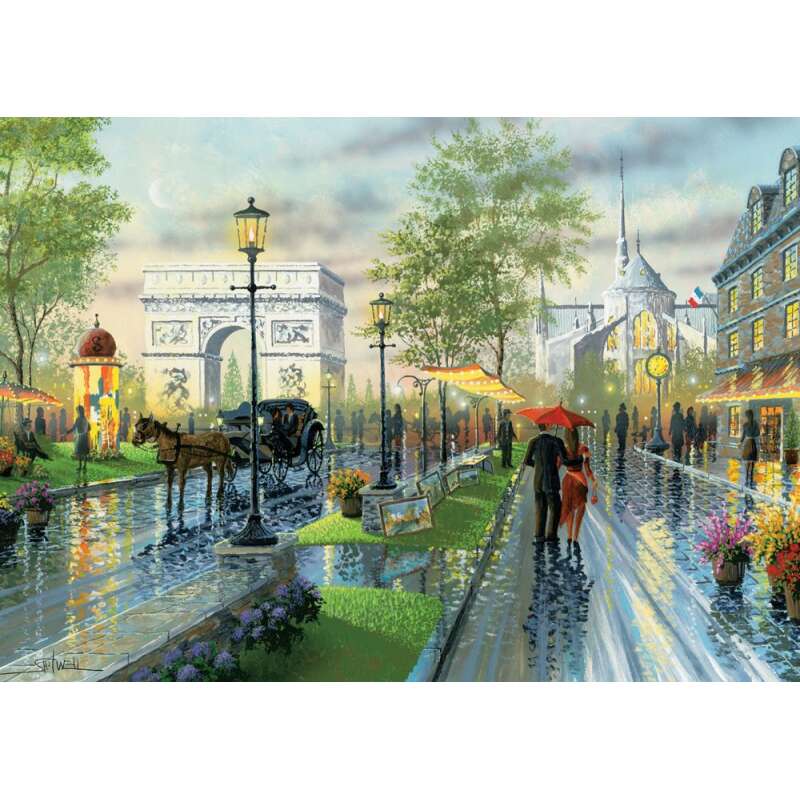 Puzzle 1000 piese - Spring Walk, Paris-Ken Shotwell