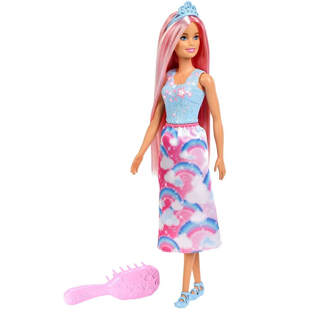 Papusa Barbie by Mattel Dreamtopia cu perie