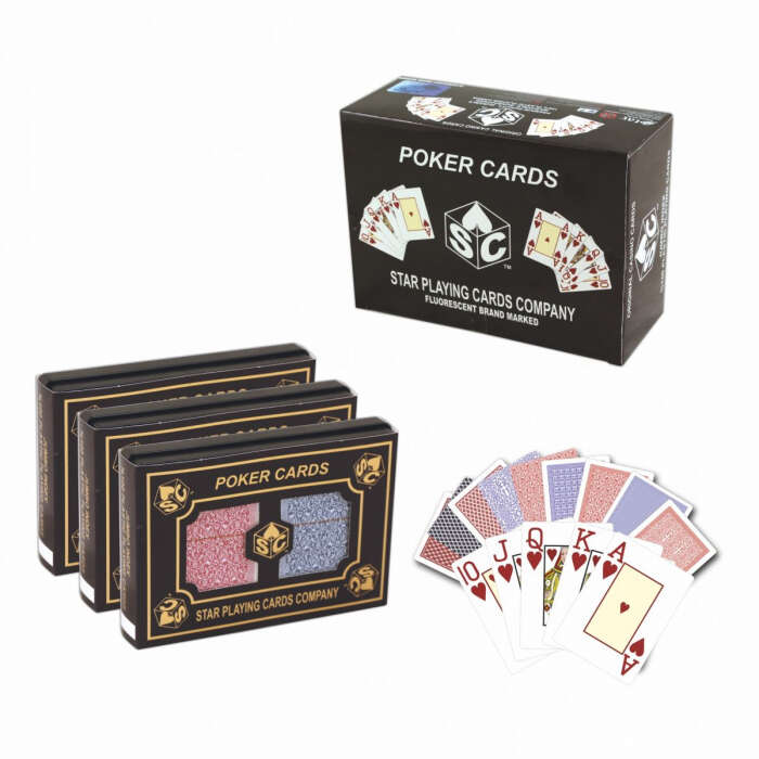 color fire Go hiking Carti de joc 100 % plastic Star Poker Jumbo Index Casino - 45 produse