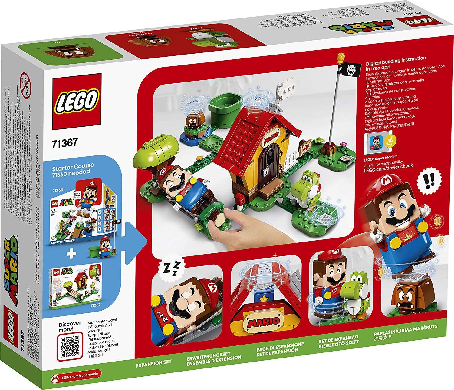 LEGO Super Mario, Set de extindere - Casa lui Mario si Yoshi (71367) | LEGO