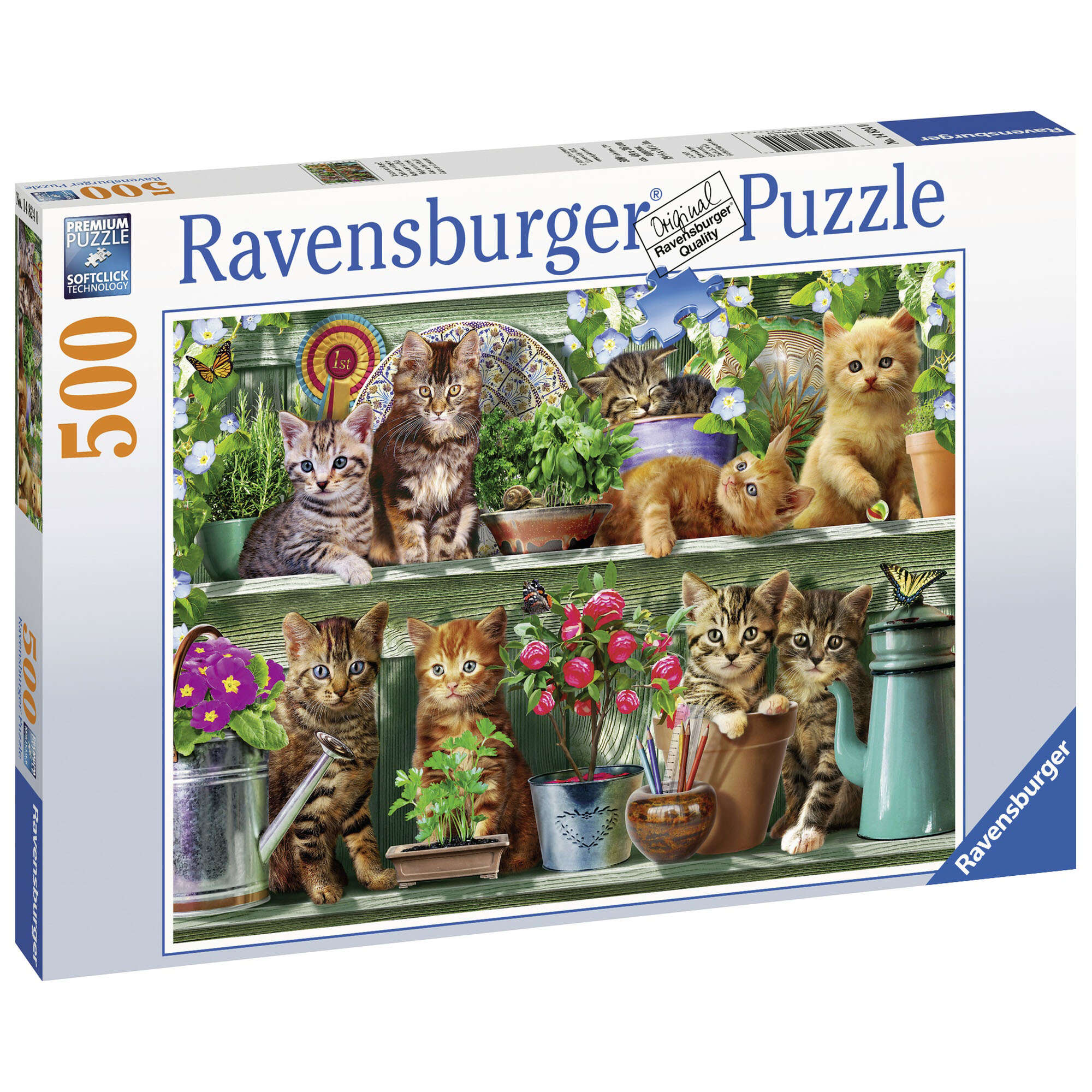 Puzzle 500 piese - Pisici pe Raft | Ravensburger