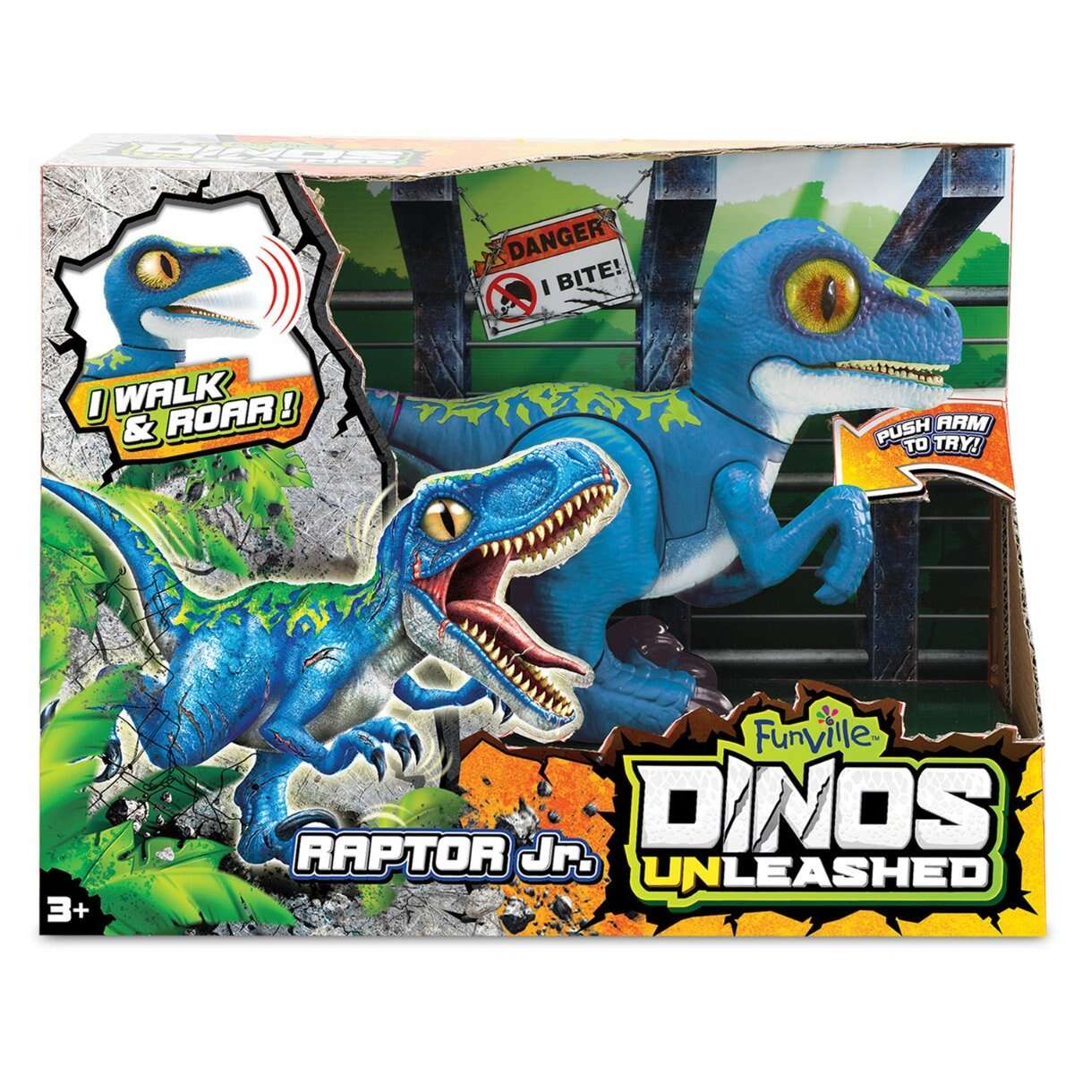 Jucarie interactiva Dinos Unleashed, Raptor Jr.