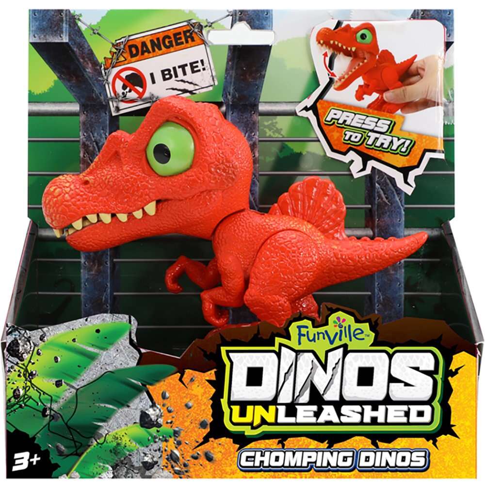Jucarie interactiva Dinos Unleashed Chomping, Rosu