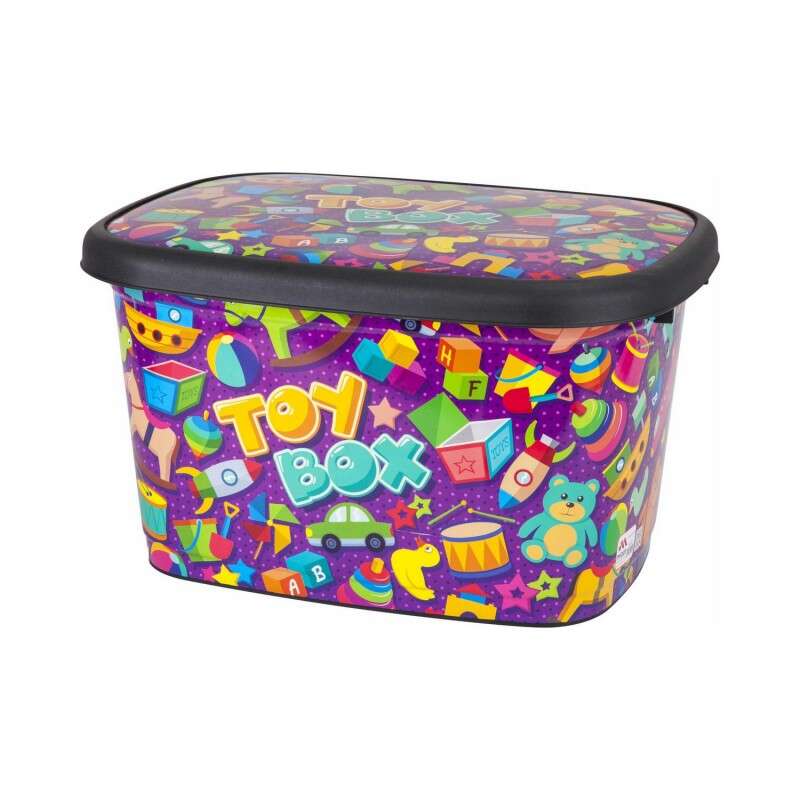 Cutie pentru depozitare jucarii copii, 12 litri, toy box, multicolor