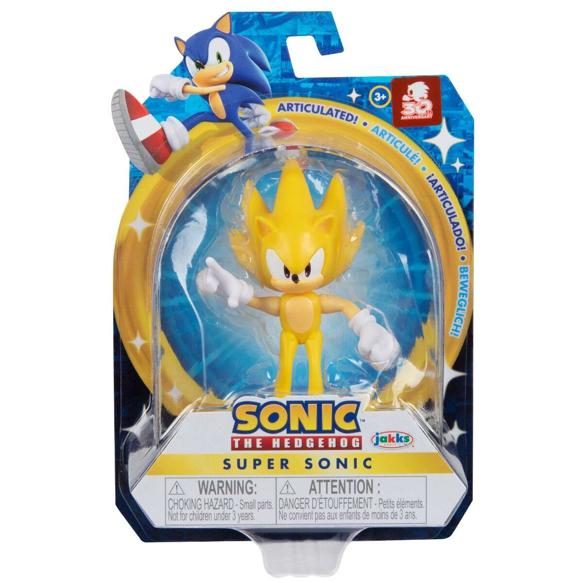 Sonic 30 de ani editie aniversara- figurina 6 cm seria 4 - super sonic