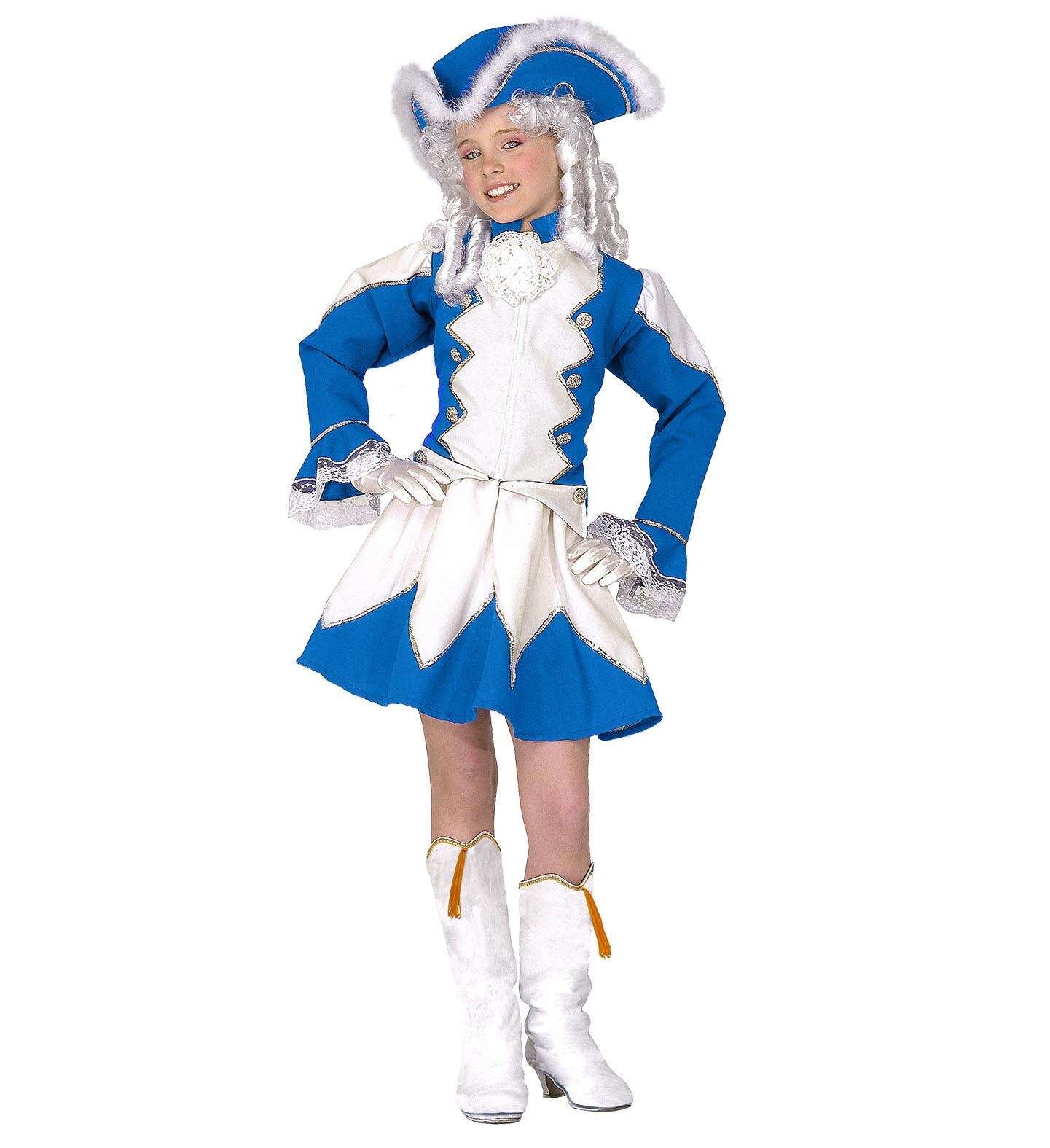 Costum majoreta albastru fete 8 - 10 ani / 140 cm