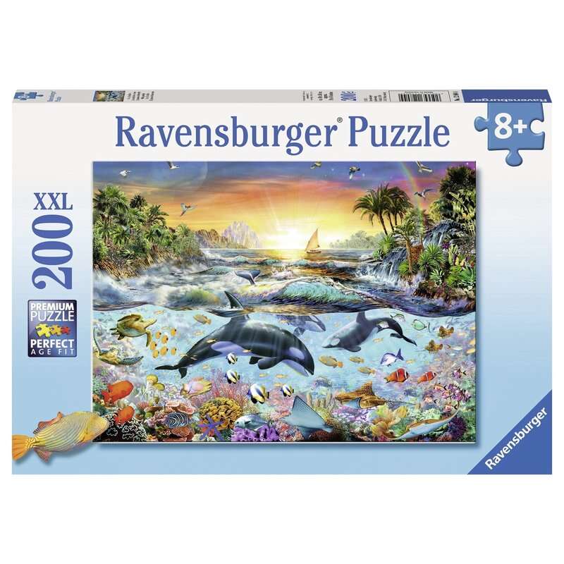 Ravensburger - Puzzle Paradisul delfinilor, 200 piese