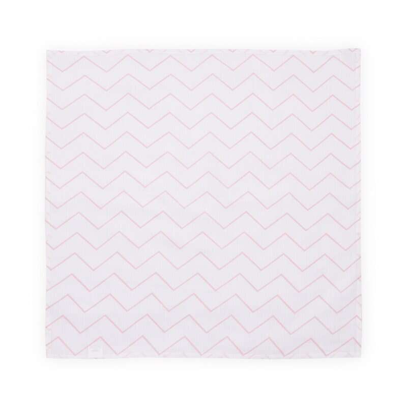 Lorelli - Scutec pled din muselina 80x80 cm Pink Lines
