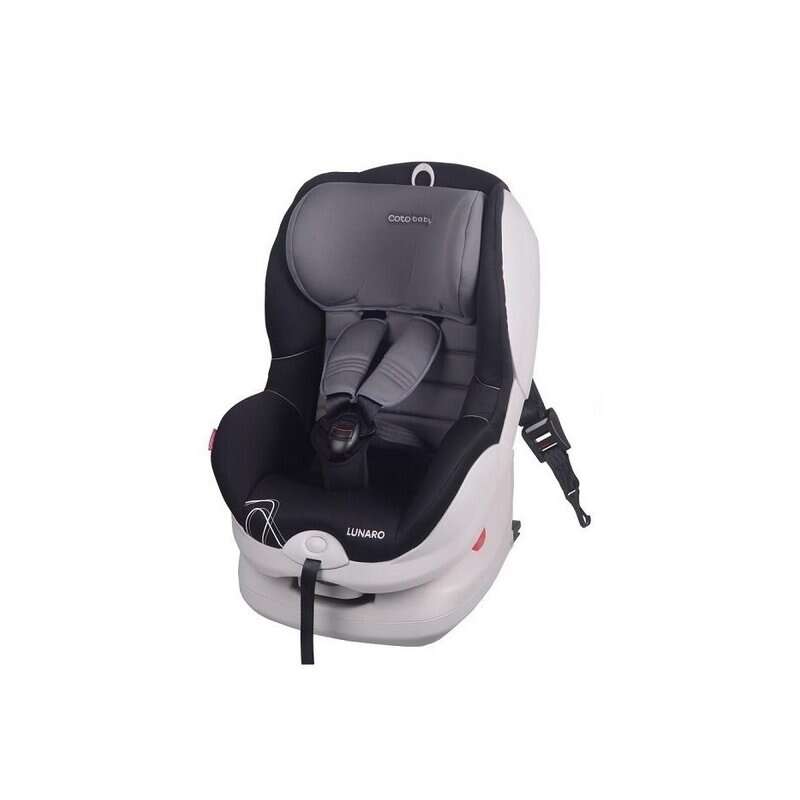 Coto Baby - Scaun auto Lunaro Spatar reglabil, Protectie laterala, 9-18 Kg, cu Isofix, Gri