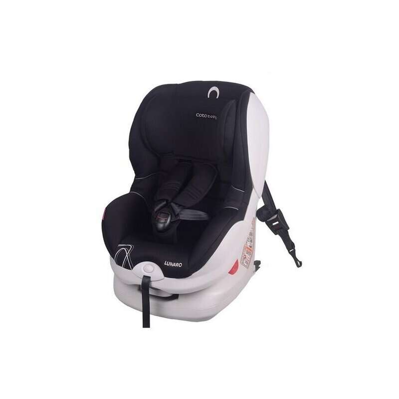 Coto Baby - Scaun auto Lunaro Spatar reglabil, Protectie laterala, 9-18 Kg, cu Isofix, Negru