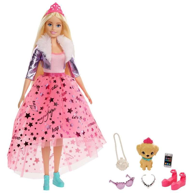 Mattel - Papusa Barbie Printesa , Cu accesorii, Multicolor