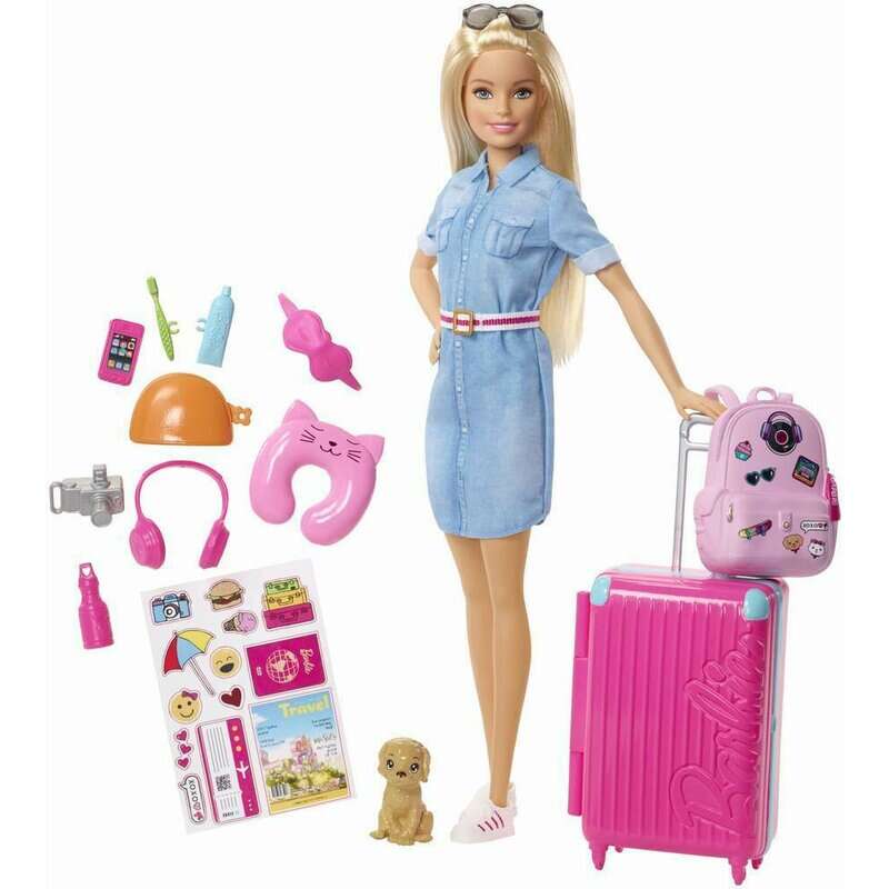 Mattel - Papusa Barbie Travel, Multicolor