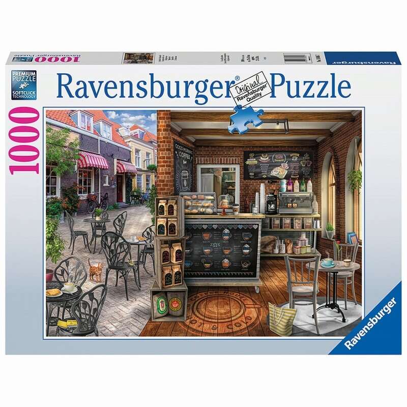 Ravensburger - Puzzle peisaje Cafenea pitoreasca Puzzle Adulti, piese 1000