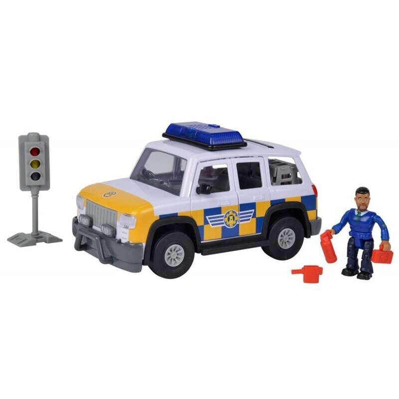 Simba - Masina de politie Sam Police Car , Pompierul Sam, Cu accesorii, Cu figurina