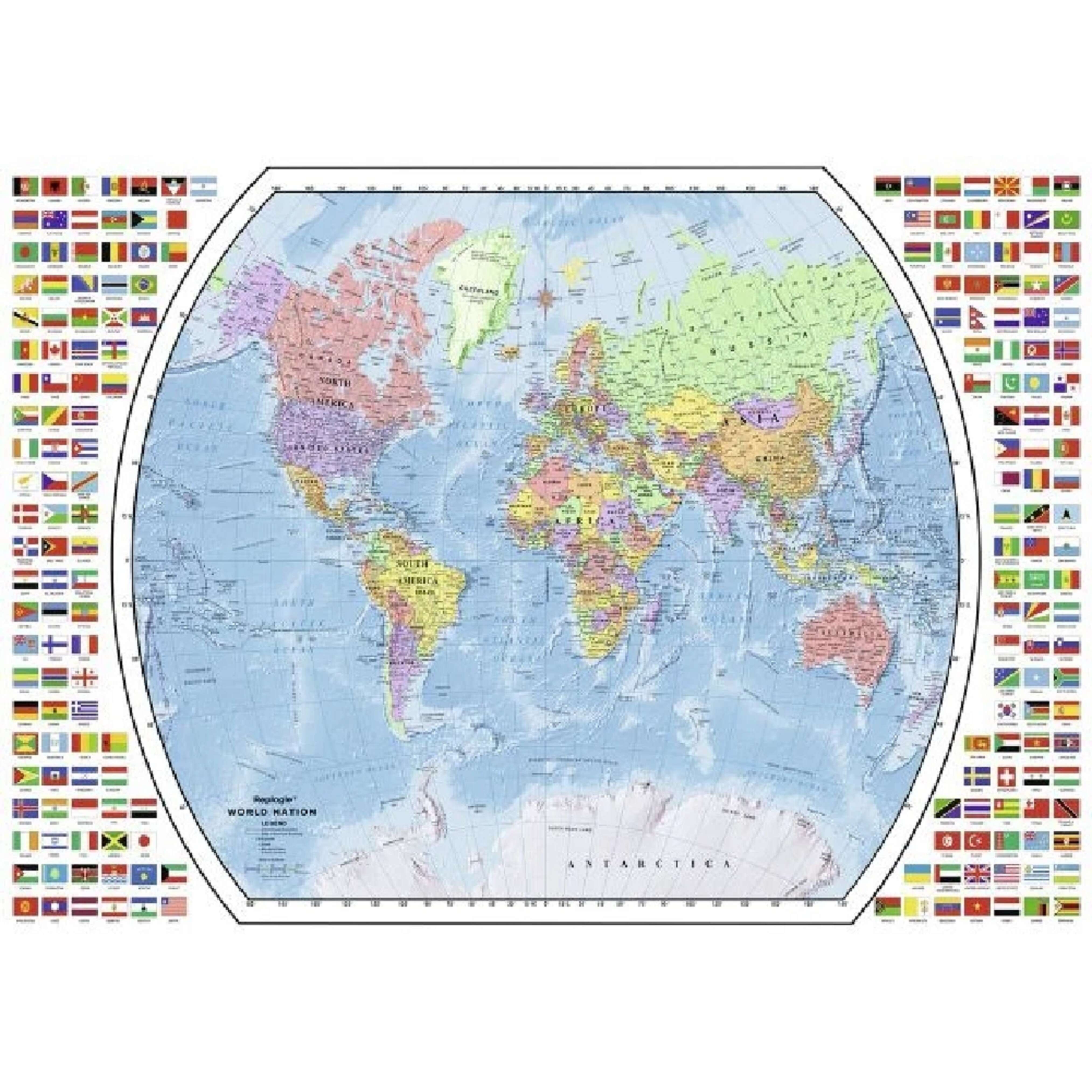 Puzzle 1000 piese - Harta Politica a lumii | Ravensburger
