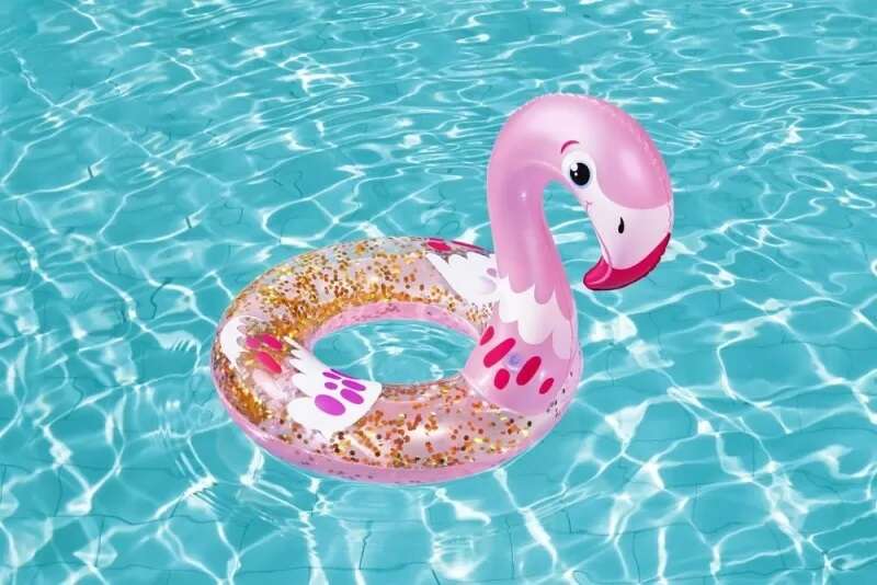 Colac gonflabil pentru inot copii 3-6 ani 61x61 cm forma de Flamingo Bestway