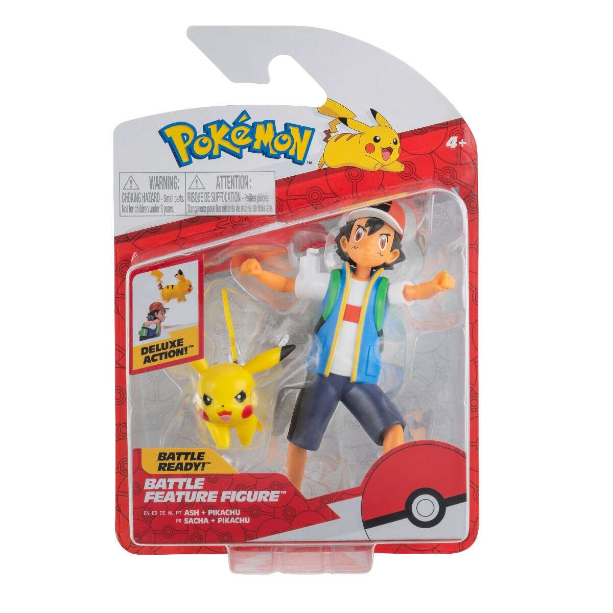 Set figurine de actiune, pokemon, ash & pikachu, 2buc