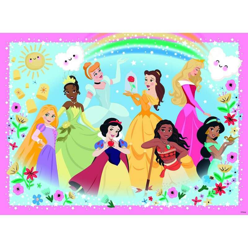 Ravensburger - Puzzle Printesele Disney, 100 Piese Glitter