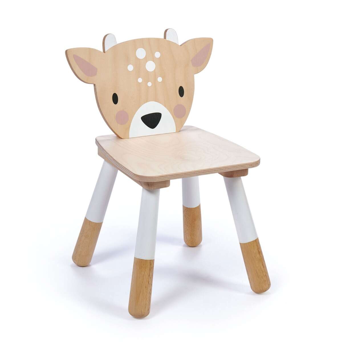 Scaunel din lemn premium Tender Leaf Toys, Forest Deer Chair, Caprioara