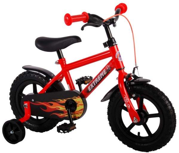 Bicicleta baieti 12 inch Volare Extreme Satin Orange cu roti ajutatoare