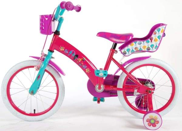 Bicicleta pentru fetite Trolls Volare 16 inch cu roti ajutatoare