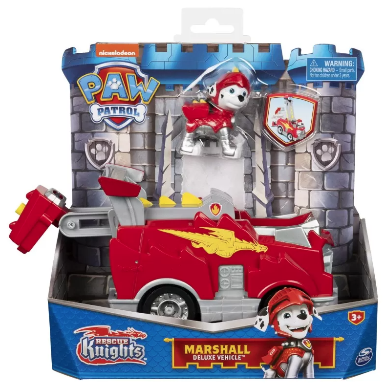 Jucarie - Paw Patrol - Rescue Knights - Marshall Deluxe Vehicle | Spin Master