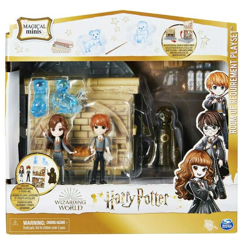 Spin master - HARRY POTTER WIZARDING WORLD MAGICAL MINIS SET 2 FIGURINE RON WISLEAY SI HERMIONE GRANGER