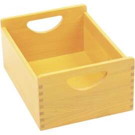 Cutie depozitare inalta din lemn de fag – galben - Flexi