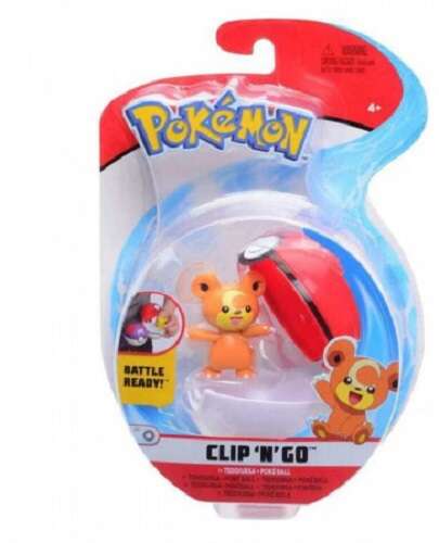Figurine Clip n Go Pokemon - Teddiursa si Poke Ball | Pokemon