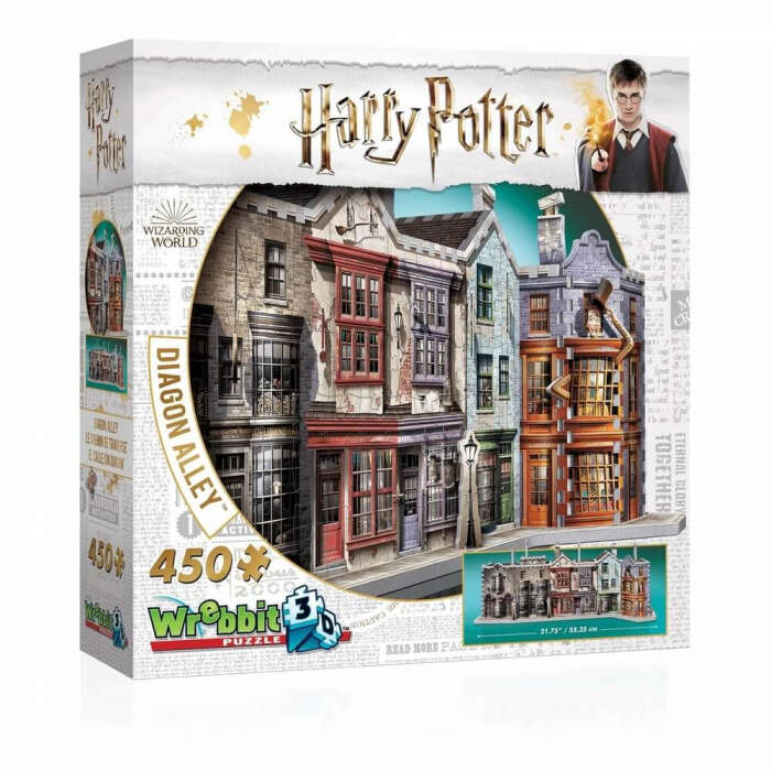 Puzzle 3D Wrebbit Harry Potter - Diagonal Alley (450 piese)