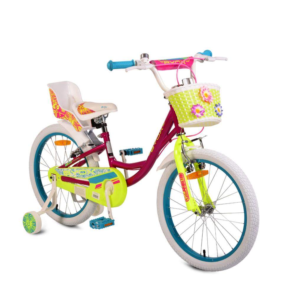 Bicicleta pentru fetite cu roti ajutatoare Byox Fashion Girl Pink 20 inch
