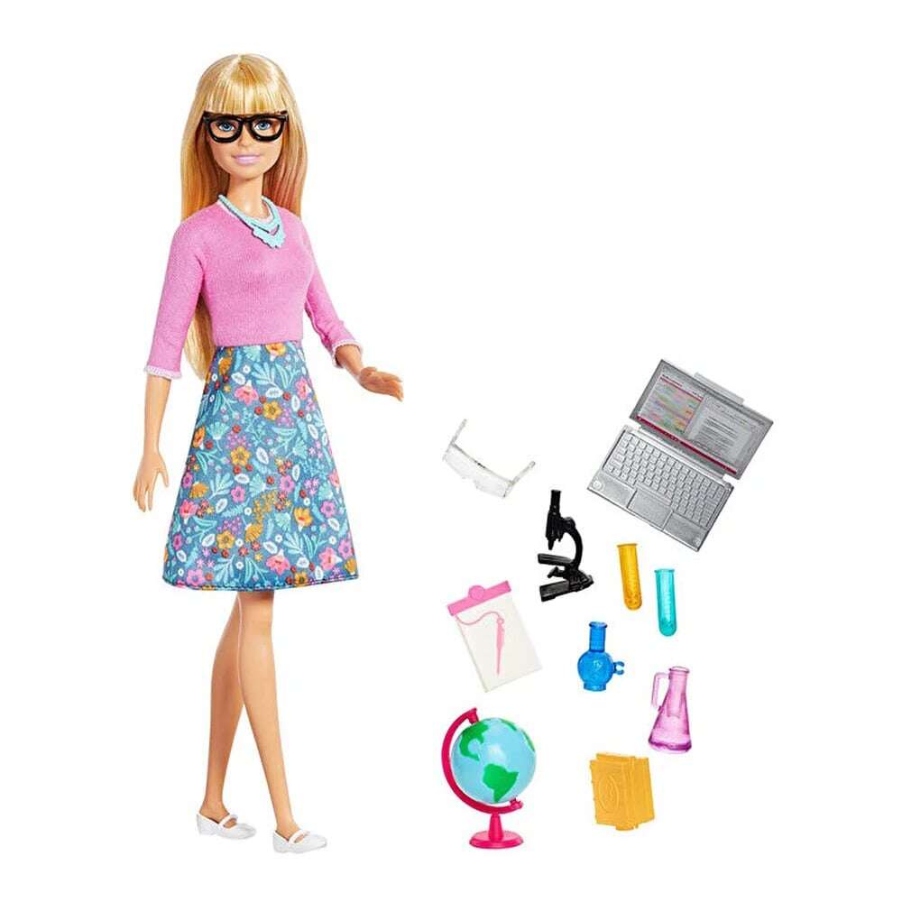 Set papusa cu accesorii, Barbie, Profesoara, GJC23