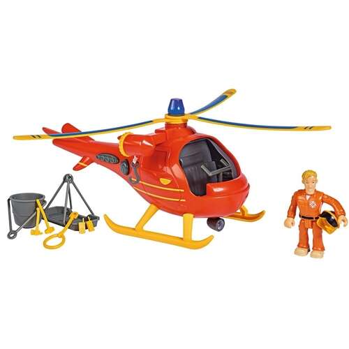 Jucarie Simba Elicopter Wallaby Fireman Sam Wallaby cu Figurina si Accesorii