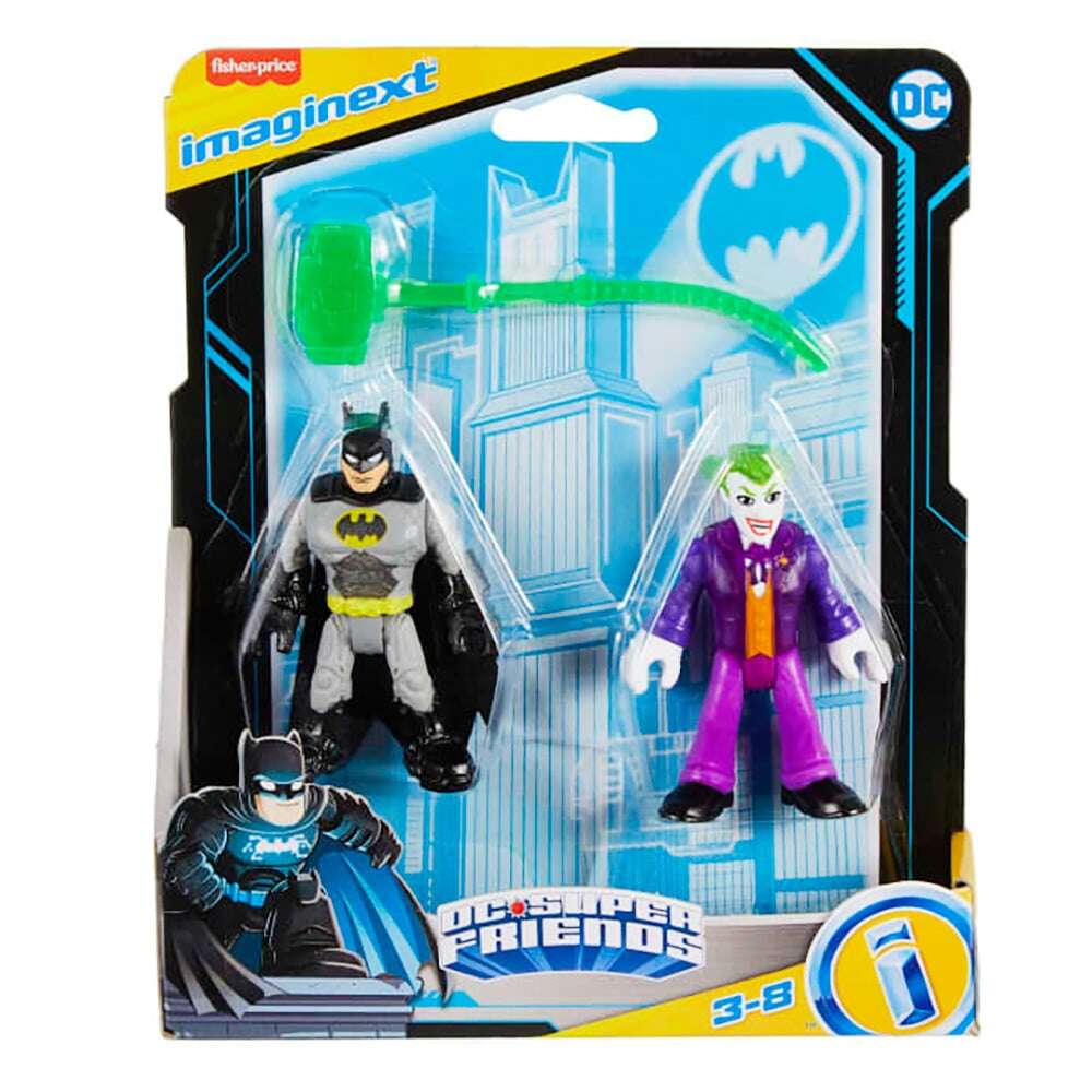  Set 2 figurine, Imaginext, DC Super Friends, Batman si Joker, HGX81