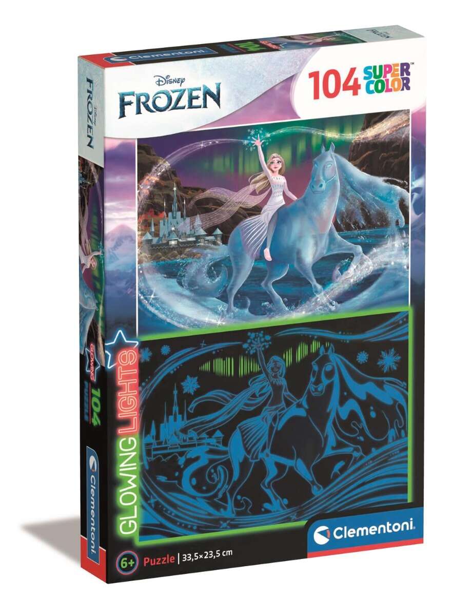 Puzzle Clementoni Disney Frozen Glowing, 104 piese